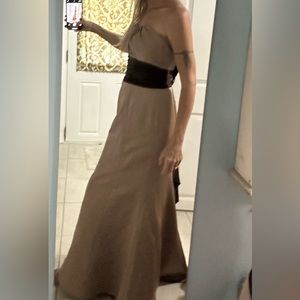 David’s Bridal Strapless Bridesmaids Dress Size 2~ Mocha Colored